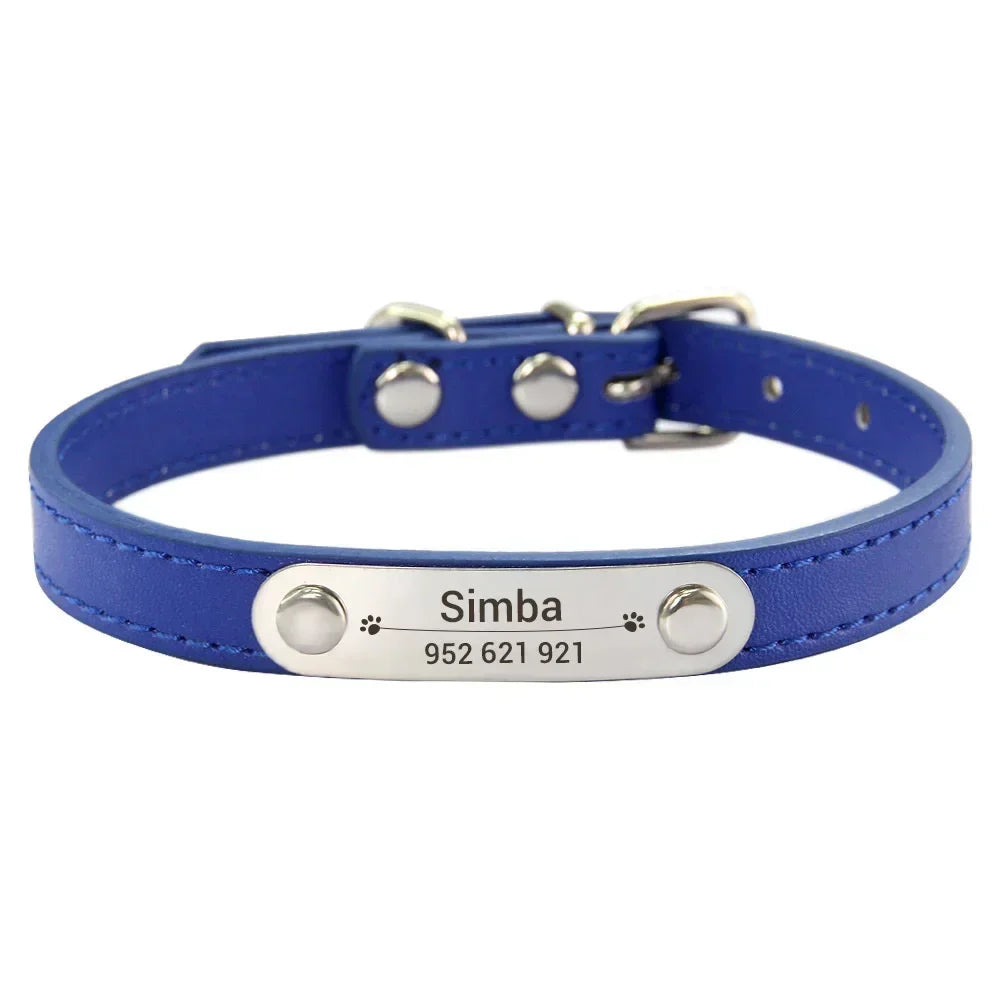 colar de couro personalizado
