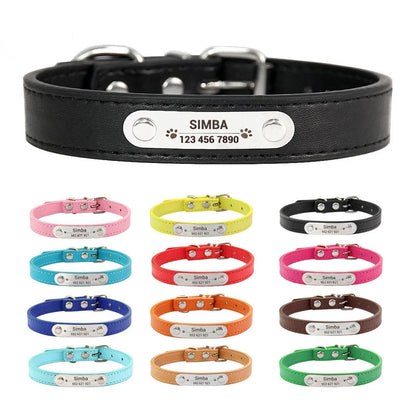 colar de couro personalizado