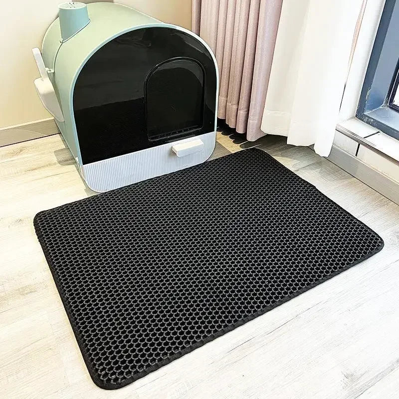 Tapete para Caixa de Areia de Gato Com camada dupla impermeável e antiderrapante - Luupet