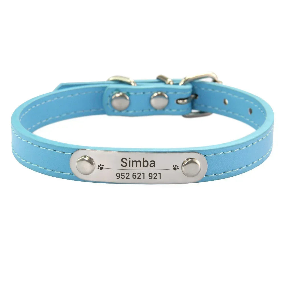 colar de couro personalizado