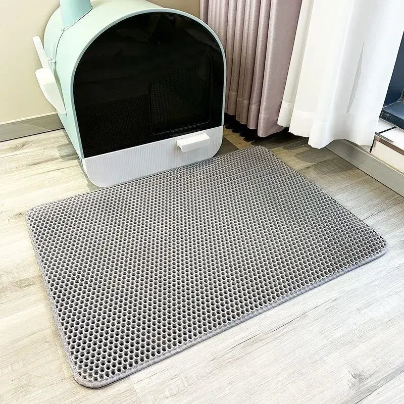 Tapete para Caixa de Areia de Gato Com camada dupla impermeável e antiderrapante - Luupet